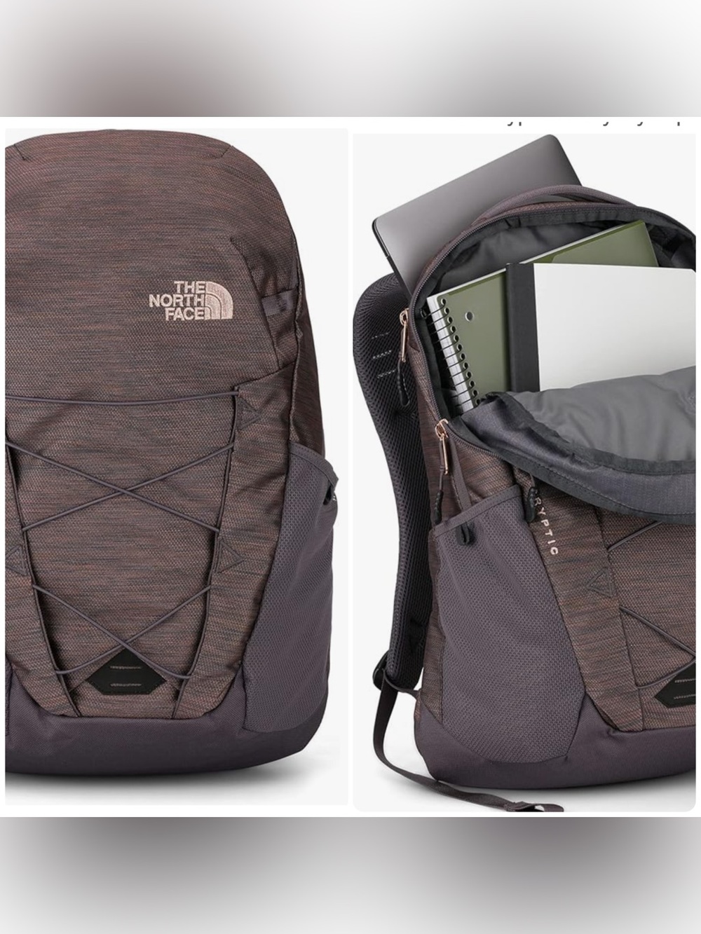 The North Face Borealis 27L Rabbit Grey Copper Melange Hiking Commuter Daypack